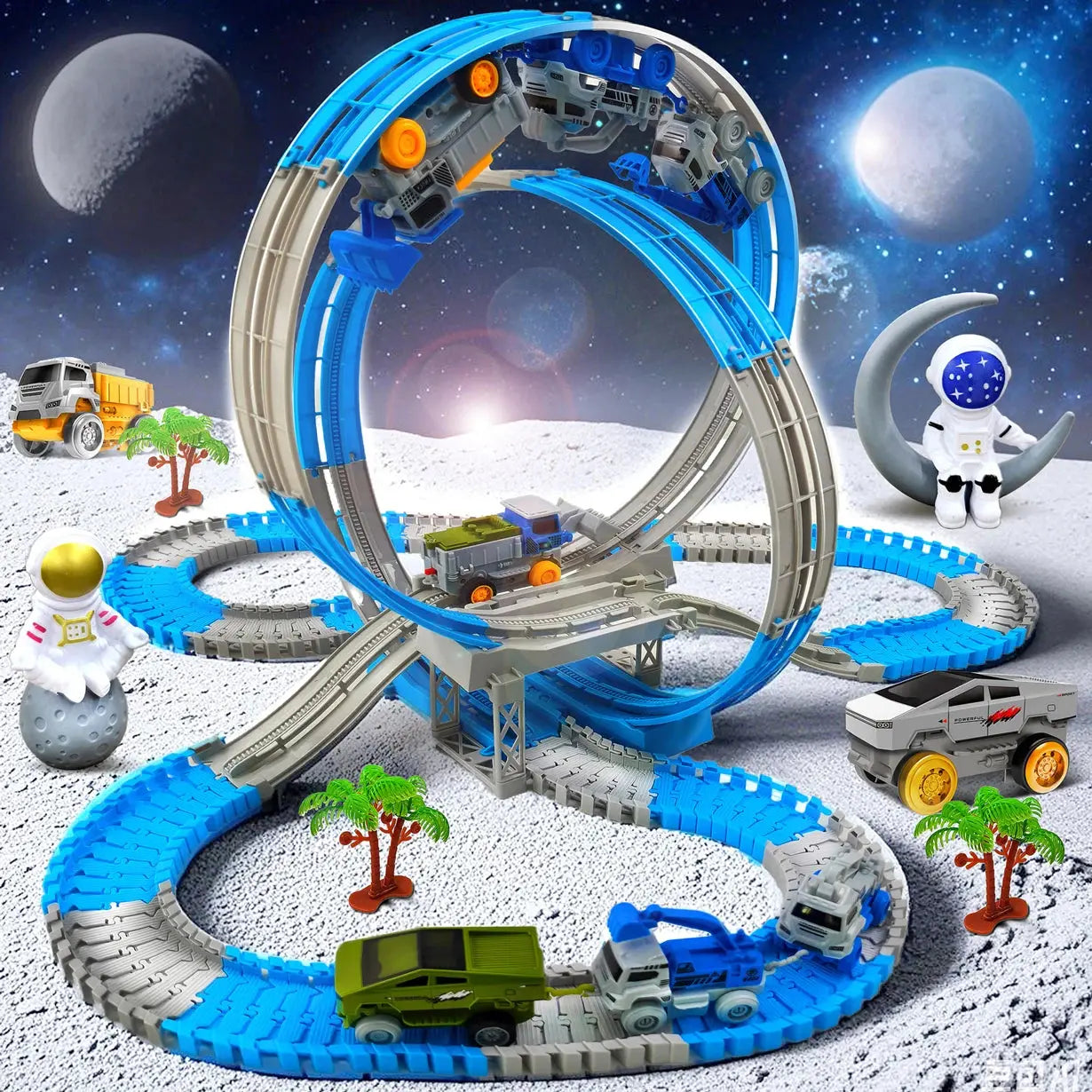 Space Track Toys Magic Climbing electric Engineering Race Car Toy  Bendable Flexible Race track Cars Train Toy For Kid Gift