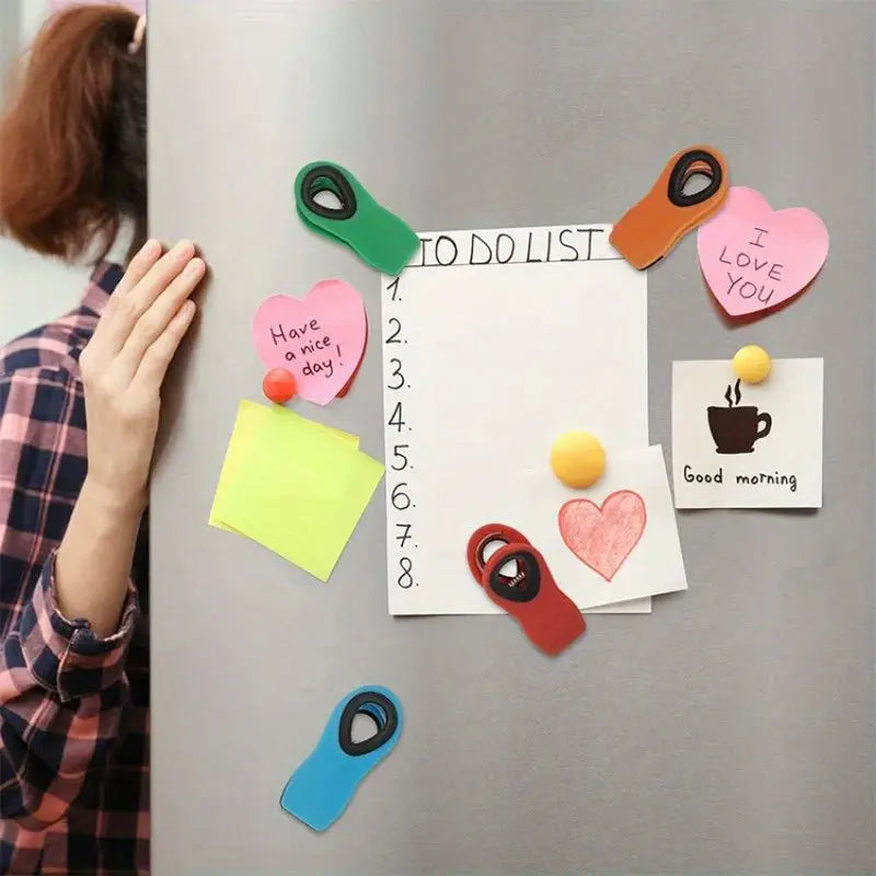 3pcs/6pcs/9pcs Set Reusable Bag Clips with Magnets Eco-Friendly Food Storage Chip Clip Multifunctional Kitchen Essential Shoporiz