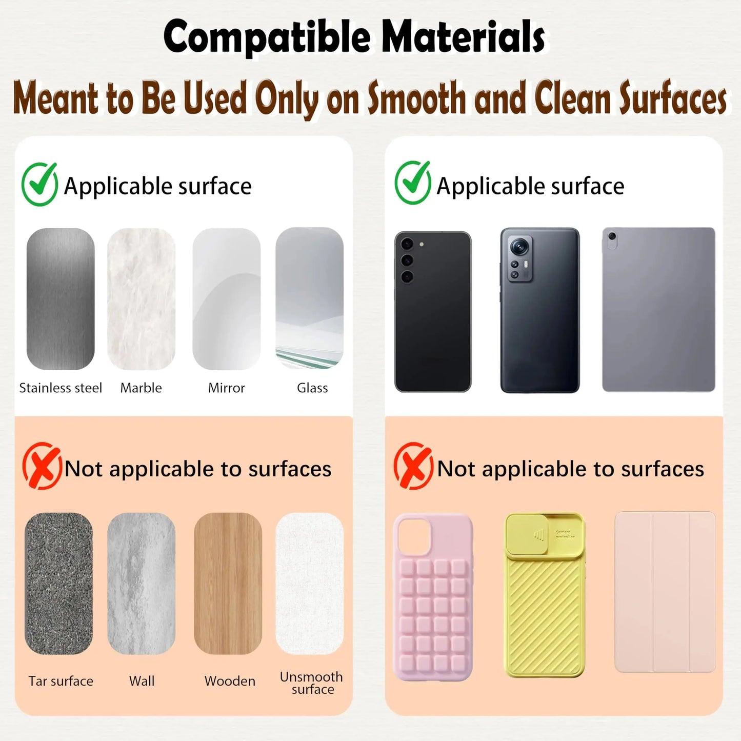 Silicone Suction Cup Phone Holder Multifunctional Fixed Anti-slip Mobile Fixture Double Sided Detachable Phone Rubber Sucker Pad Shoporiz