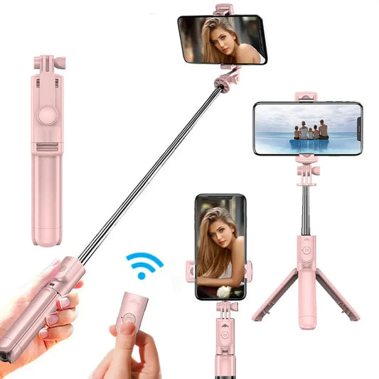 Wireless Selfie Stick Tripod Stand with Detachable Remote for iPhone Mobile Phone Video Live Streaming Shoporiz