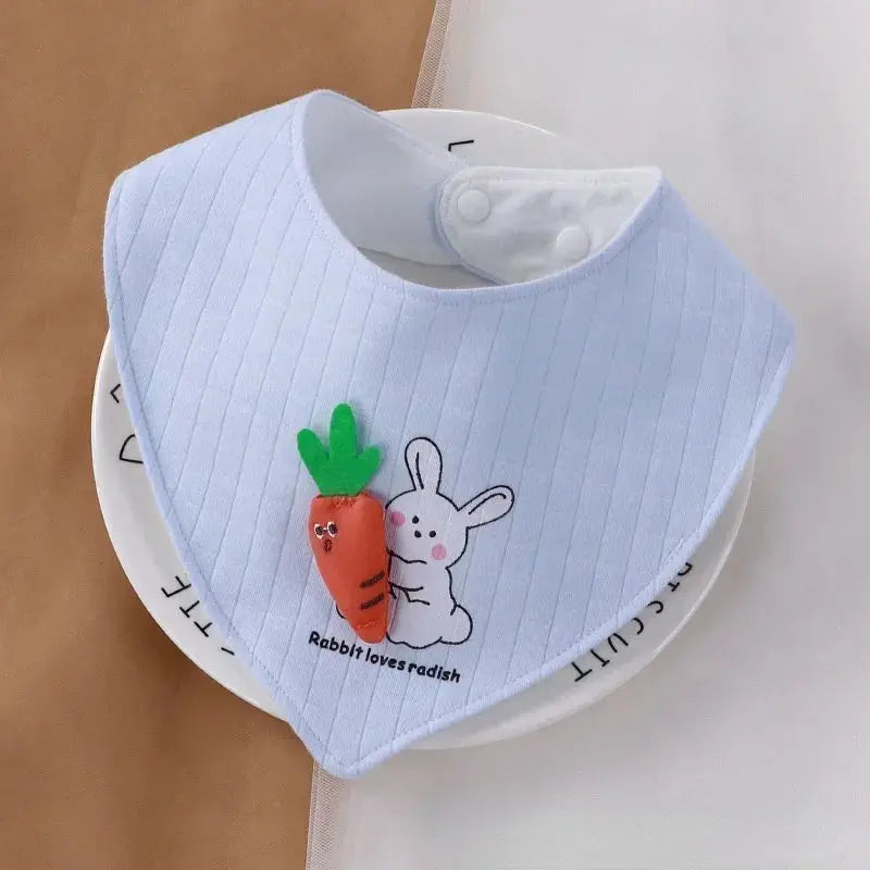 Cartoon Baby Bibs Soft Newborn Feeding Towel Cotton Cloths Baby Girls Boys Bandana Bib Newborn Saliva Towel Burp Cloths