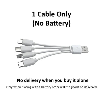 Pro 1.5V AAA 6800mAh Rechargeable Battery, Type-C Fast Charging Li-ion Batteries, 2000 Cycles LED Indicator with Cable