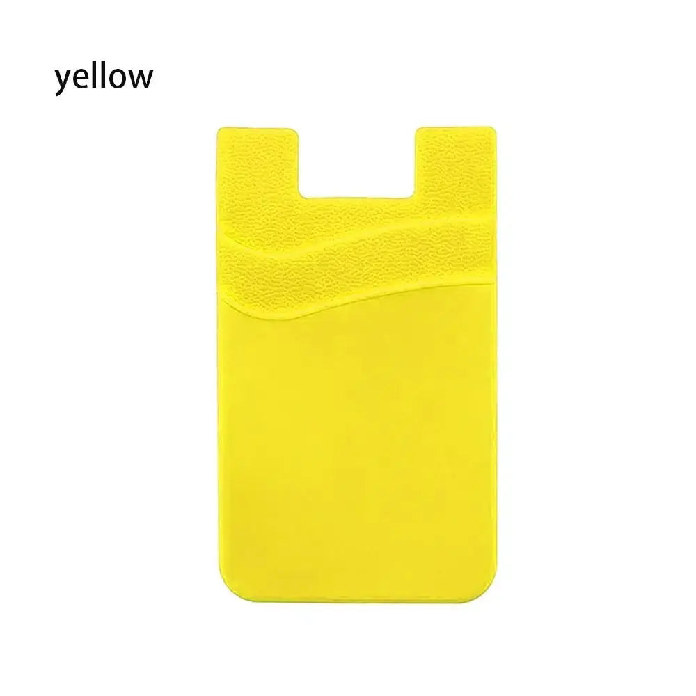 Silicone Phone Card Holder Wallet Case Phone Wallet Stick On Credit Card Holder Phone Pocket for Almost All Cell Phone
