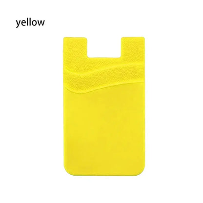 Silicone Phone Card Holder Wallet Case Phone Wallet Stick On Credit Card Holder Phone Pocket for Almost All Cell Phone