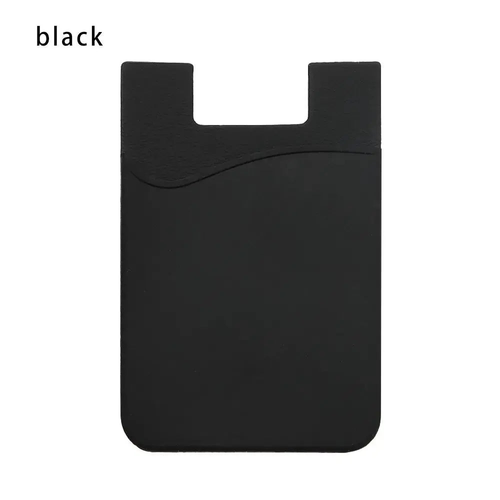 Silicone Phone Card Holder Wallet Case Phone Wallet Stick On Credit Card Holder Phone Pocket for Almost All Cell Phone