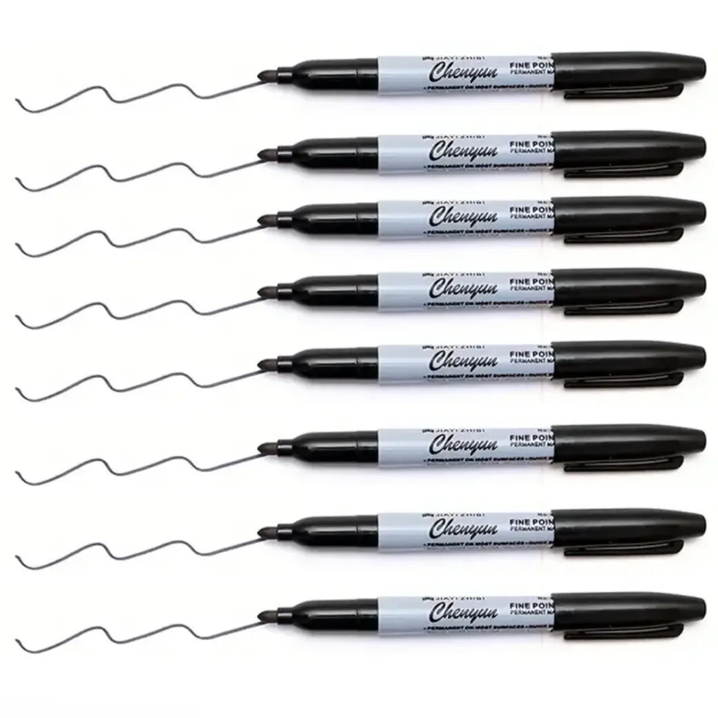 12pcs Black Permanent Marker Pens, Fine Tip, Waterproof, Quick Drying shoporiz