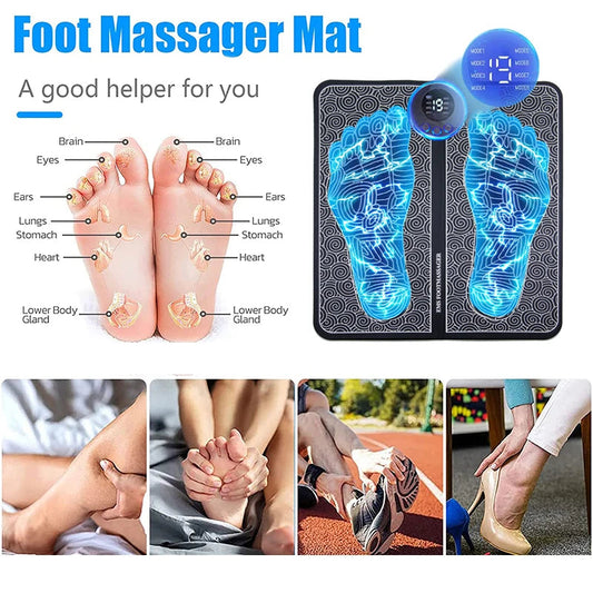 Electric Foot Massager Pad Muscle Massage Relaxation Trainer For Massage Fitness Outdoor Sport Home Family Relax shoporiz