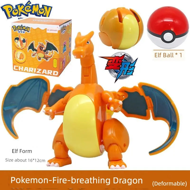 Gengar Pokemon Deformation Poke Ball Fast Dragon Toy Doll Movable Joint Toy Pet Doll Master