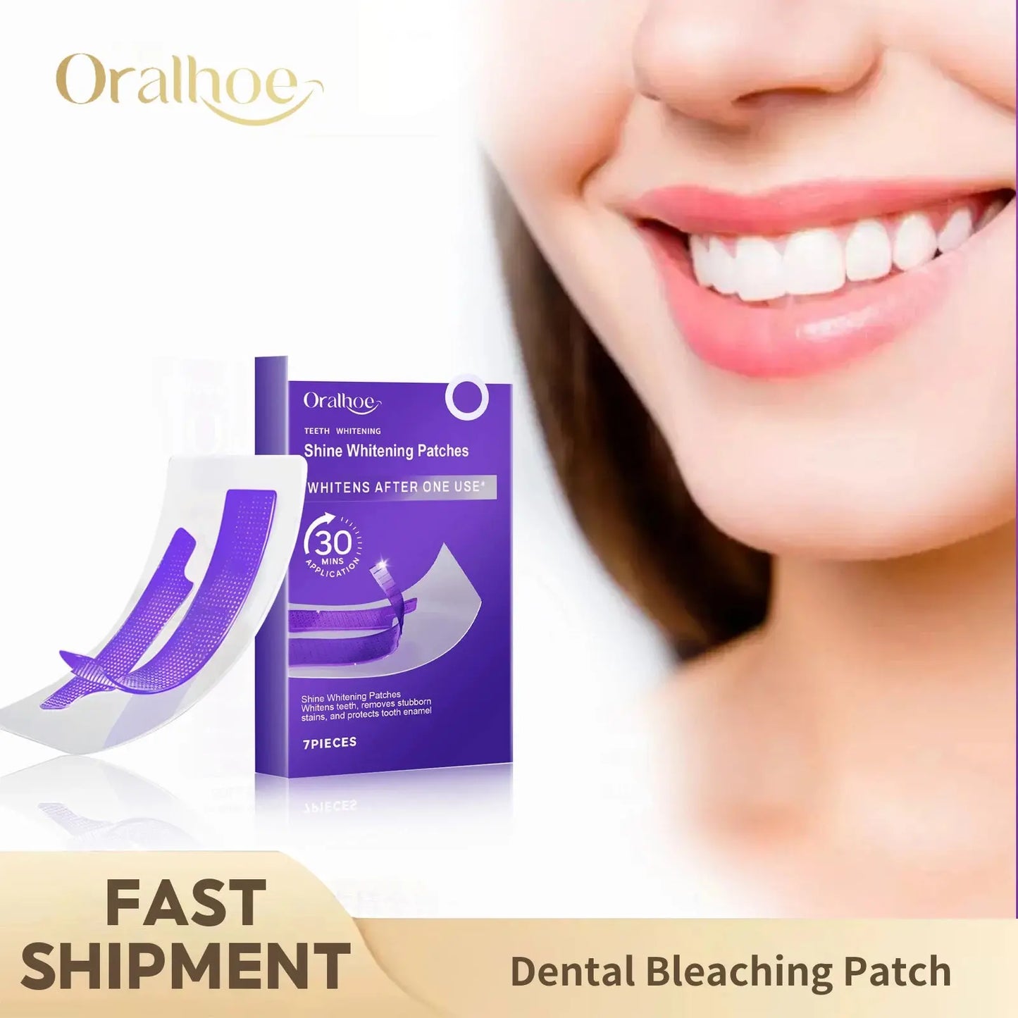 Purple Teeth Whitening Strips Brighten Tooth Remove Plaque Stain Cleaning Oral Hygiene Reduce Sensitivity Bleaching Dental Tools