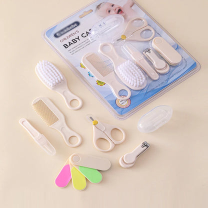 Hair Health Care Grooming Brush Clipper Teether Toothbrush Kit Baby Essentials 7PCS Baby Nail Trimmer Care Set Kid