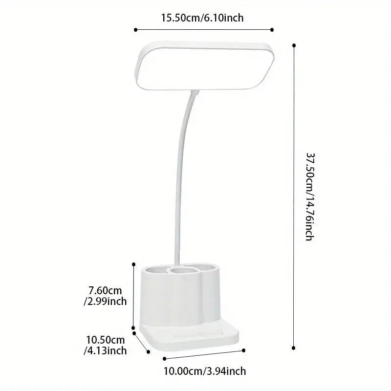 USB Rechargeable Table Lamp Learning Dormitory Bedroom Bedside LED Night Light Eye Protection 3 Levels Dimmable Touch Desk Lamp Shoporiz