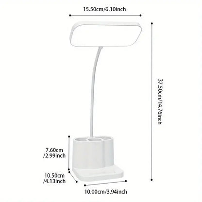 USB Rechargeable Table Lamp Learning Dormitory Bedroom Bedside LED Night Light Eye Protection 3 Levels Dimmable Touch Desk Lamp Shoporiz