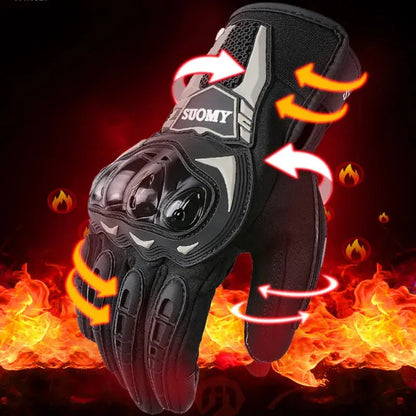 SUOMY Winter Motorcycle Gloves Waterproof Touch Screen Moto Cycling Glove Men Women Spring Autumn Motocross Biker Wear