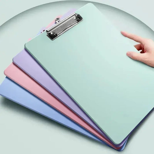 A4 Waterproof Plastic Clipboard Folder Manager for Business School Learning Office Supplies Simple Design