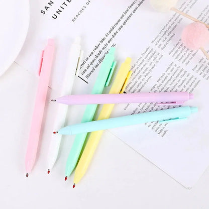 12 Pcs Ballpoint Pens, Writing Pens, Pastel Retractable Pretty Journaling Pens, Black Ink Medium Point 1.0 mm Gift Pens Shoporiz