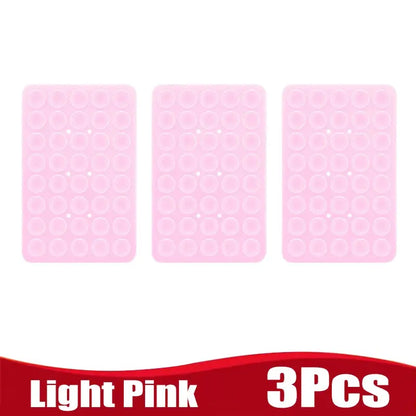 Silicone Suction Cup Phone Holder Multifunctional Fixed Anti-slip Mobile Fixture Double Sided Detachable Phone Rubber Sucker Pad Shoporiz