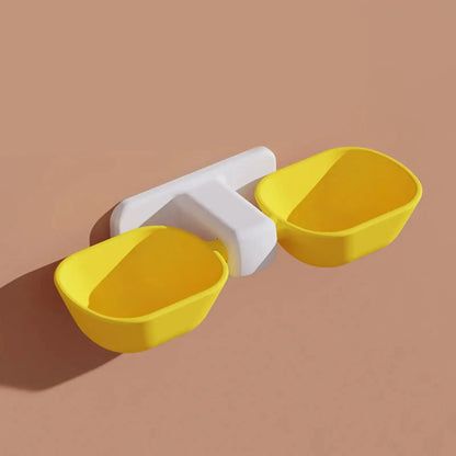 Double Cat Bowls Wall Mounted  Feeder for dogs and cats  Pet Feeding Bowls