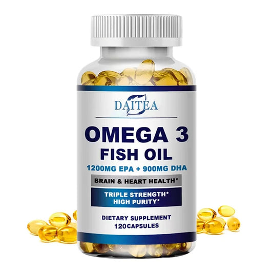 Premium Omega 3 Fish Oil | High EPA 1200 mg + DHA 900 mg | Supports Brain & Heart Health shoporiz