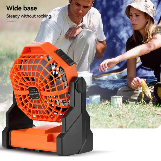 Portable Rechargeable Fan 6 To 25 Hours Adjustable Speed 7800mAh Outdoor Camping Fan with Led Lights for Tent Fishing Picnic Fan My Store