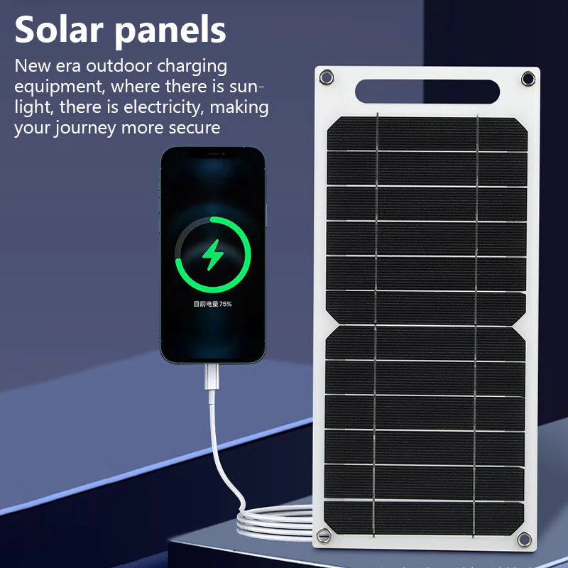 Solar Panel 5V 10W USB Type-C Charge Portable Flexible Kit Lightweigh Mini System For Phones Car Camping Hiking Power Banks IP65 shoporiz