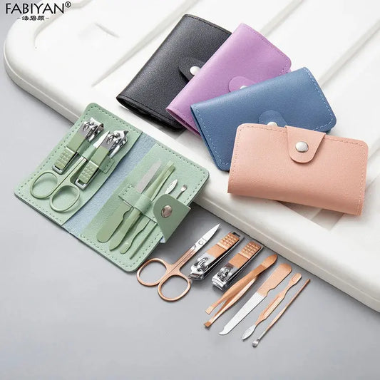 7Pcs Portable Nail Clipper Set Beauty Nail Trimmer Ear Peeling Knife Manicure Set Personal Care Pedicure Tools Eyebrow Scissors