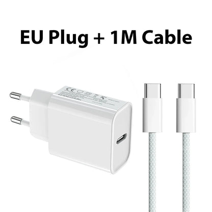 PD 40W Charger USB C Fast Charging Cable For iPhone 17 16 15 Pro Max Air Mini Type C Data line Quick Phone Charger Power Adapter