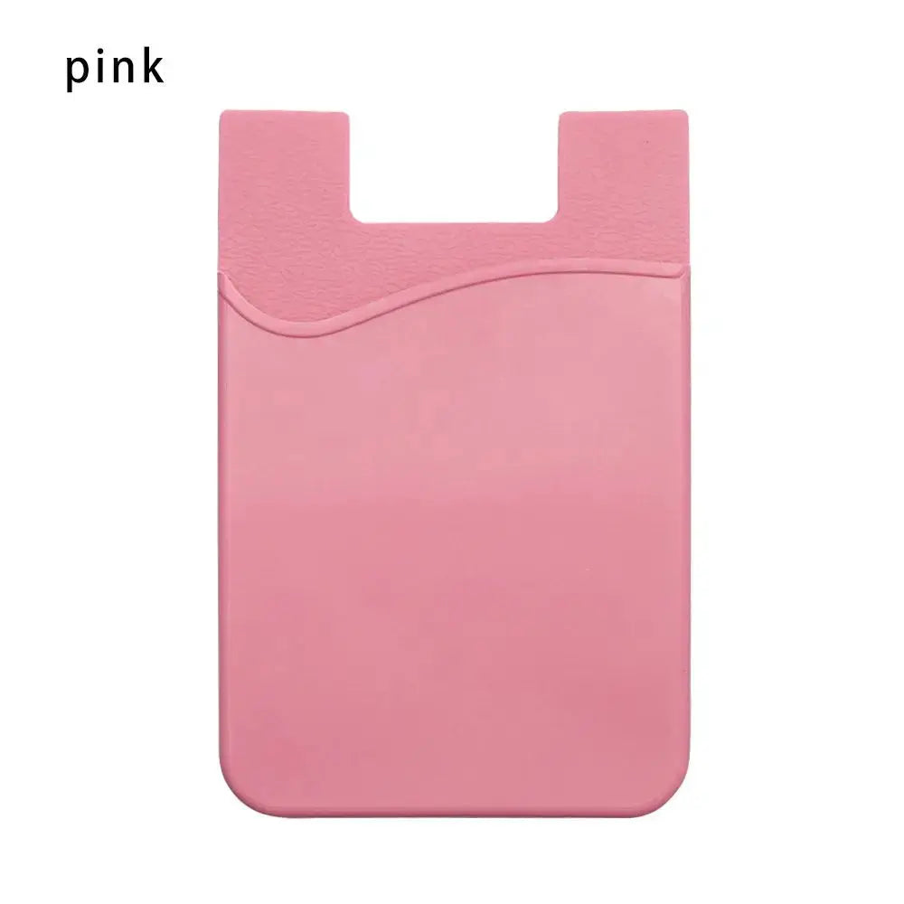 Silicone Phone Card Holder Wallet Case Phone Wallet Stick On Credit Card Holder Phone Pocket for Almost All Cell Phone