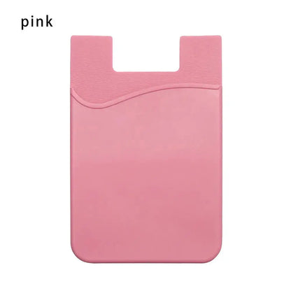 Silicone Phone Card Holder Wallet Case Phone Wallet Stick On Credit Card Holder Phone Pocket for Almost All Cell Phone