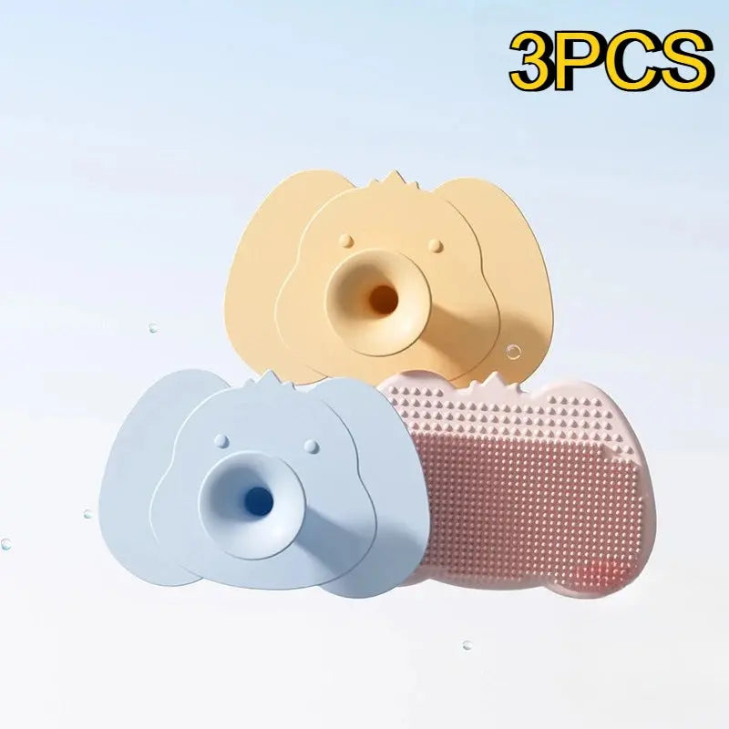 Soft Silicone Baby Bath Head Massage Brushes Cartoon Koala Hair Washing Brush Scalp Comb for Newborn Bath Wipe Washing Hair Tool Shoporiz