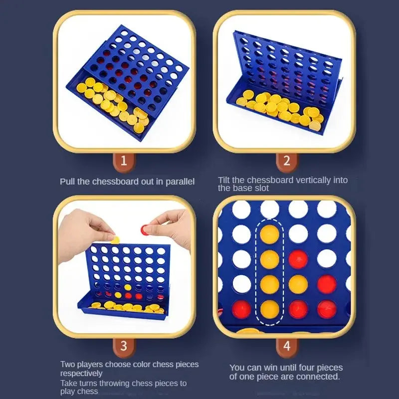 Connect Four Board Game - Classic Family Game Fun Educational Toy for Children Entertainment Party Game Ages 7+