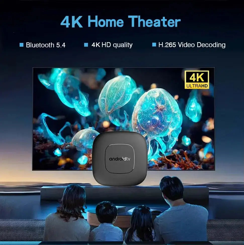 Mortal T1 4K Smart Streaming Media Player Android 14 2.4G&5G Wifi Dual-Band Voice Assistant BT5.0 Allwinner H313 TV Box Shoporiz