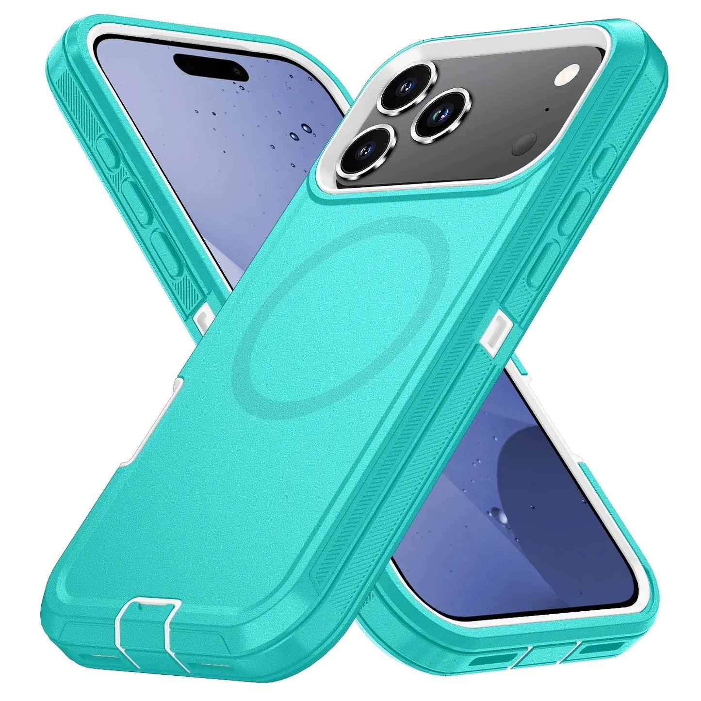 Armor Shockproof Defender Cover For iPhone 11 12 13 14 15 16 17 Air Plus Pro Max For Magesafe Magnetic Wireless Charge Case