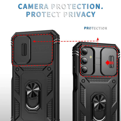 Case For Galaxy A16 A17 A15 A14 A56 A36 A26 A06 A35 A55 A25 A35 A54 A53 Camera Slide Armor Protection 360 Degree Rotate Cover