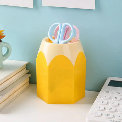 Cute Pencil Head Shape Pen Holder Pencil Storage Box Student Desktop Office Shoporiz