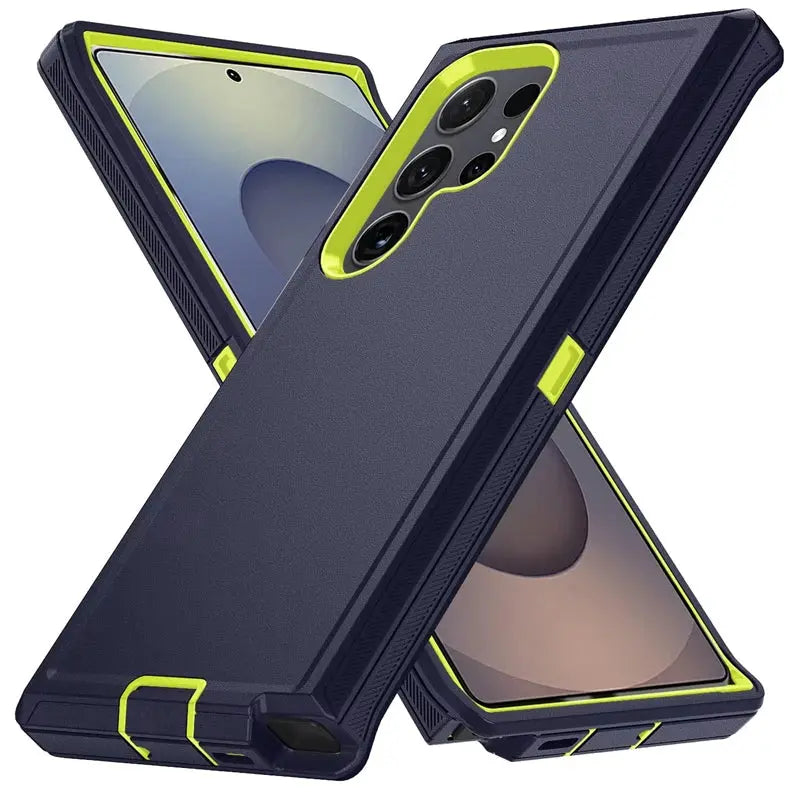 Shockproof Defender Armor Phone Cases For S25 S24 S23 S22 Ultra S21 Plus S20 FE Case Hard PC TPU Stand Military Protector Cover