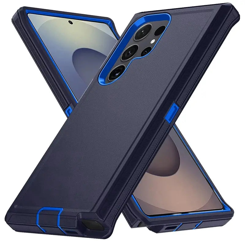 Shockproof Defender Armor Phone Cases For S25 S24 S23 S22 Ultra S21 Plus S20 FE Case Hard PC TPU Stand Military Protector Cover