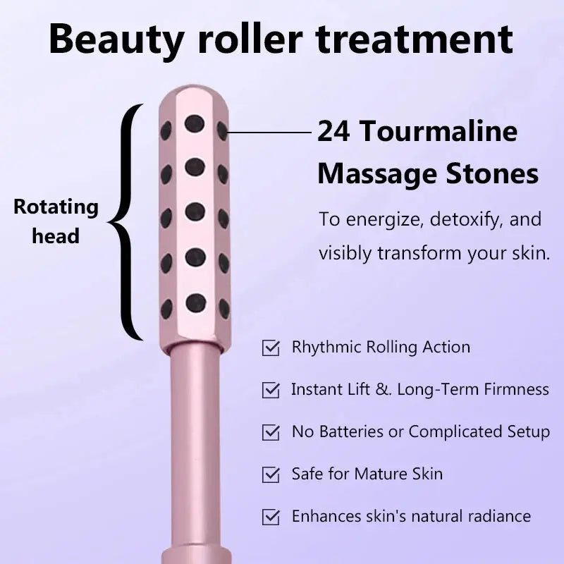 24 Germanium Face Massage Beauty Acupoint Roller Stick Beauty Roller Tool Face Gua Sha Massager Women Skin Care Beauty Shoporiz