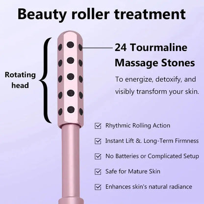 24 Germanium Face Massage Beauty Acupoint Roller Stick Beauty Roller Tool Face Gua Sha Massager Women Skin Care Beauty Shoporiz