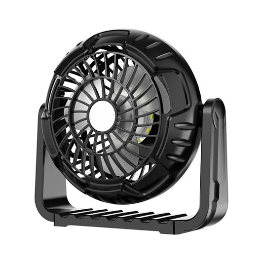 Portable Camping Fan with Integrated LED Light Perfect for Outdoor Adventures Adjustable Airflow and Bright Illumination My Store