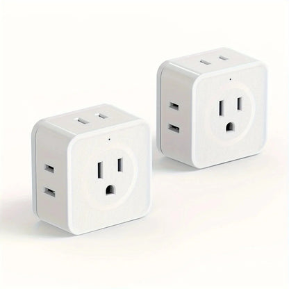US Plug Wall Outlet Expander Multi Outlet Extender with 5AC Outlets,Small Electrical Outlet Splitter for Travel Home Office Dorm