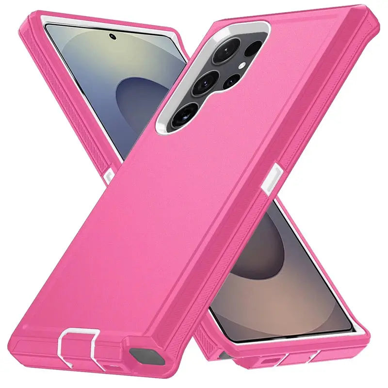 Shockproof Defender Armor Phone Cases For S25 S24 S23 S22 Ultra S21 Plus S20 FE Case Hard PC TPU Stand Military Protector Cover