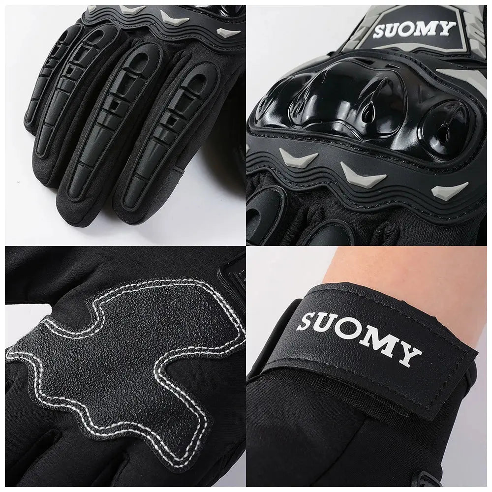 SUOMY Winter Motorcycle Gloves Waterproof Touch Screen Moto Cycling Glove Men Women Spring Autumn Motocross Biker Wear