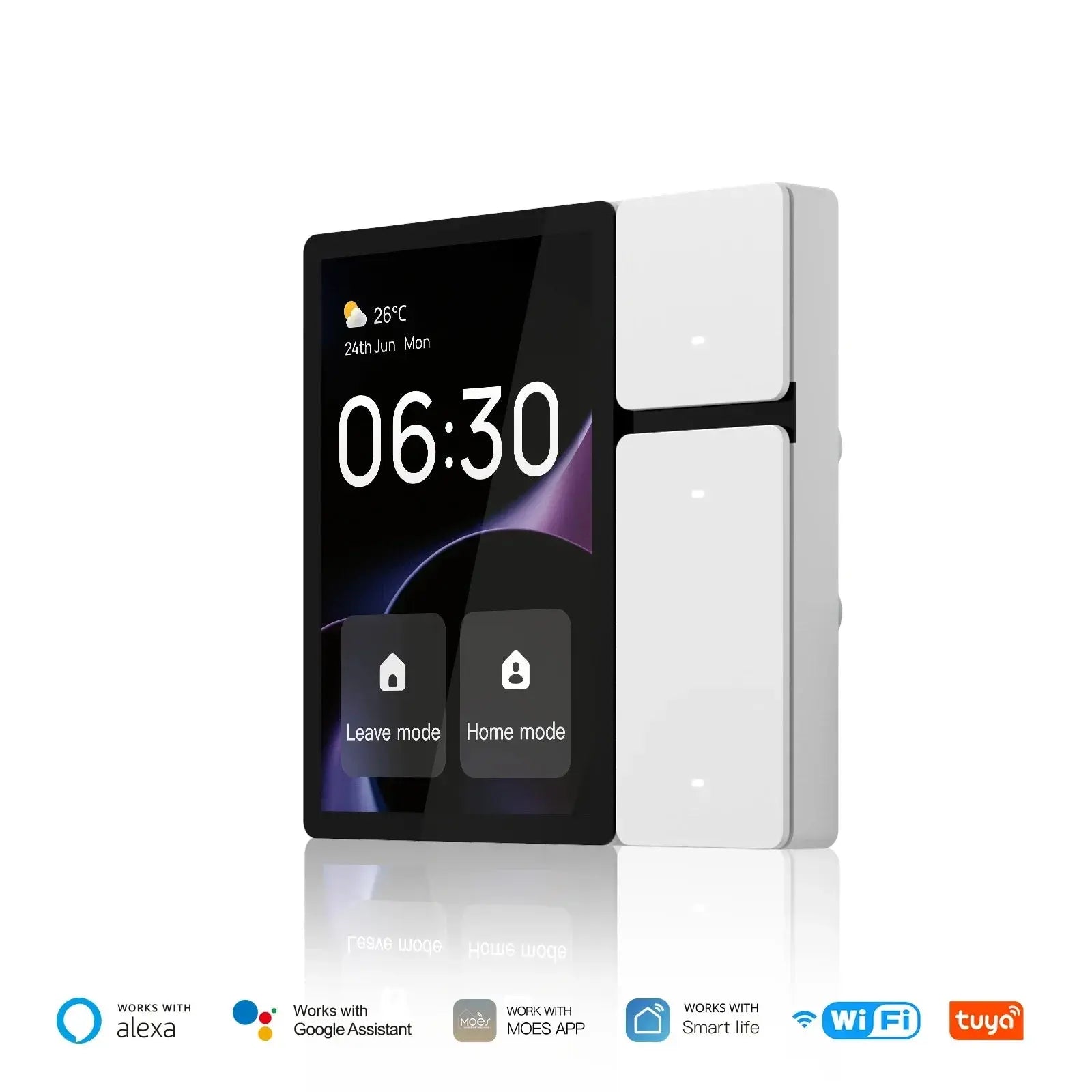 MOES Tuya WiFi Smart Control Panel 3.5' Touch Screen with 3 Relays Buttons IR Remote Bluetooth Sigmesh Hub for Home Automation Shoporiz