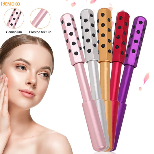 24 Germanium Face Massage Beauty Acupoint Roller Stick Beauty Roller Tool Face Gua Sha Massager Women Skin Care Beauty