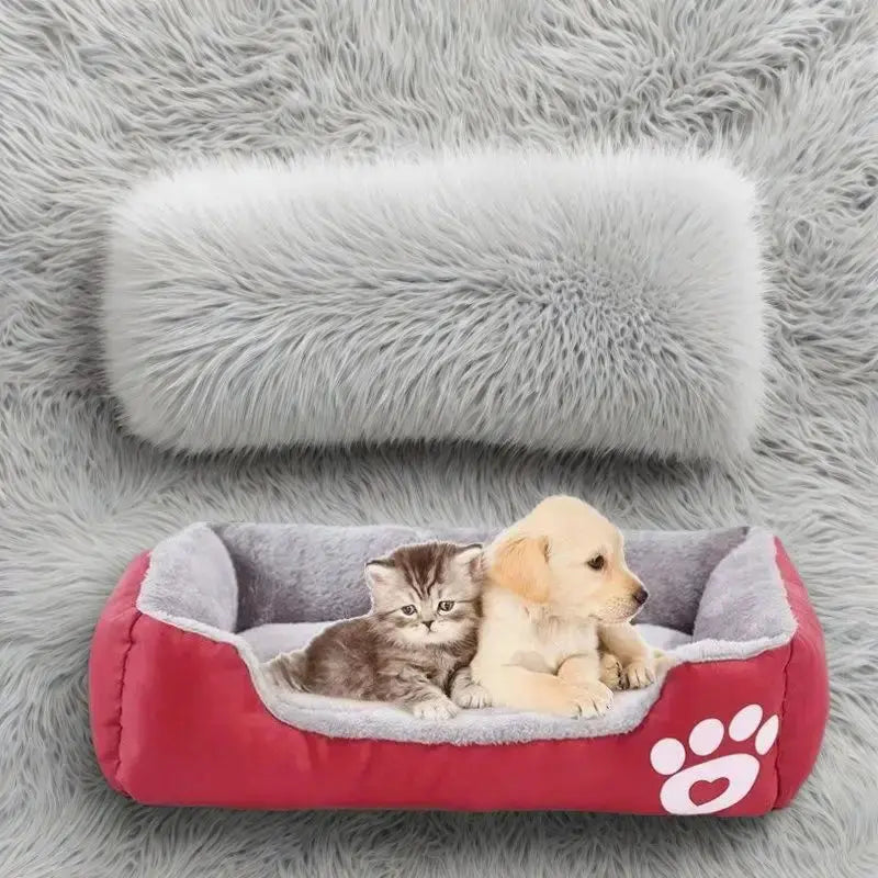 Large Pet House Dog Bed Soft Long Plush Cat Mat Warm Sleeping Cushion for Small Dogs Chihuahua Calm Puppy Bed Breathable Corduroy Shoporiz
