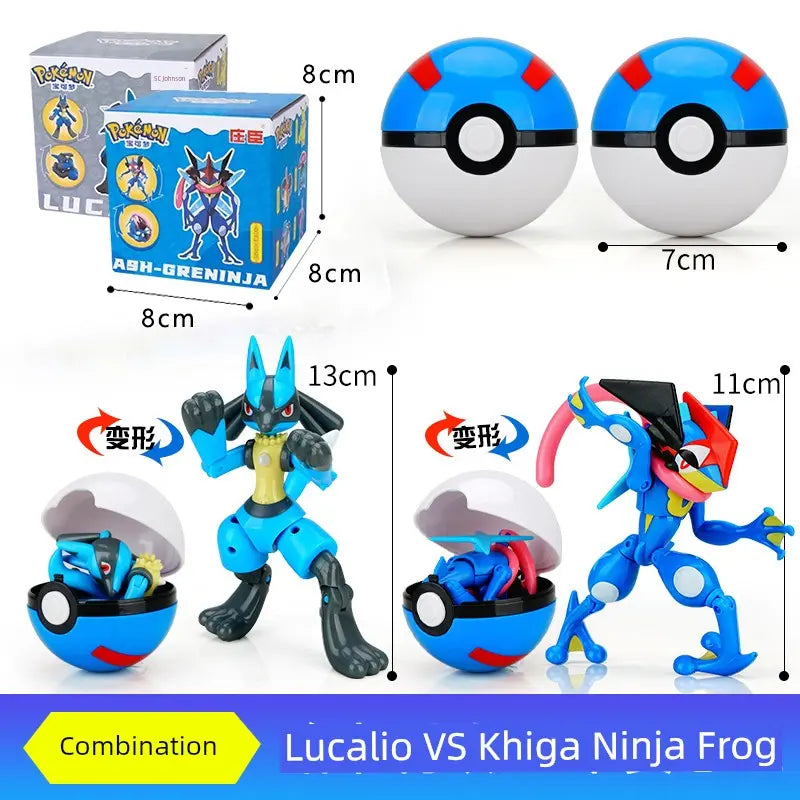 Gengar Pokemon Deformation Poke Ball Fast Dragon Toy Doll Movable Joint Toy Pet Doll Master