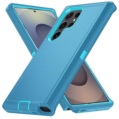 Shockproof Defender Armor Phone Cases For S25 S24 S23 S22 Ultra S21 Plus S20 FE Case Hard PC TPU Stand Military Protector Cover