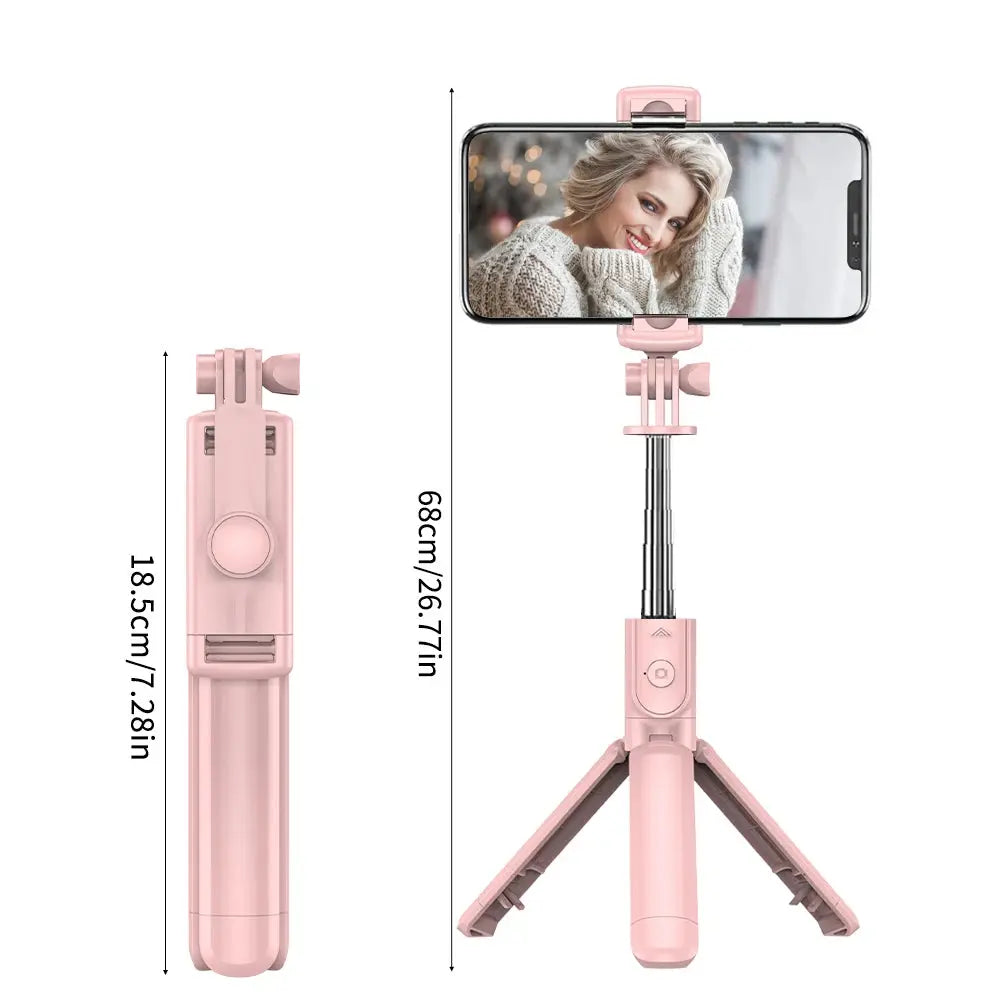 Wireless Selfie Stick Tripod Stand with Detachable Remote for iPhone Mobile Phone Video Live Streaming Shoporiz