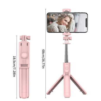 Wireless Selfie Stick Tripod Stand with Detachable Remote for iPhone Mobile Phone Video Live Streaming Shoporiz