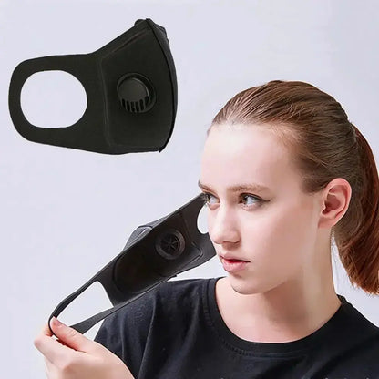 Reusable Black Anti Dust Mask PM2.5 Breathing Filter Valve Face Mouth Masks Cover Washable Anti Fog Haze Respirator
